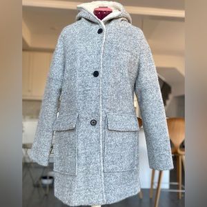 London Fog Gray Duffle Coat Size Large